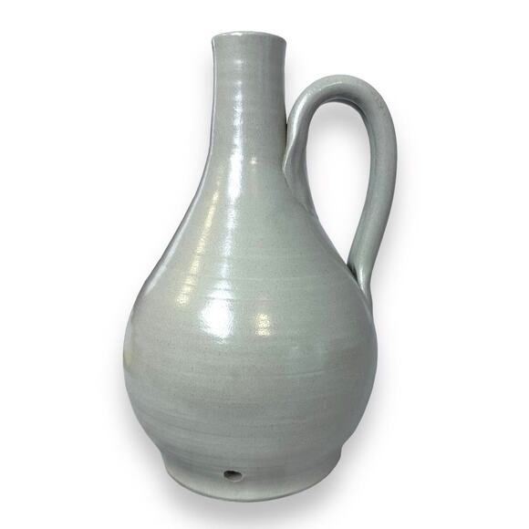 Williamsburg Pottery Lamp Base Only Yorktowne Salt Glaze Stoneware Jug Floral - Picture 6 of 13